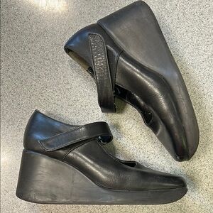 Y2K Sz 8 Steve Madden Black Wedge Mary Jane Shoes cosplay dress up vintage retro